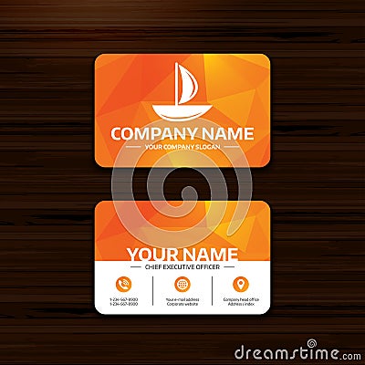 Sail boat icon. Ship sign. Vector Illustration