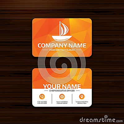 Sail boat icon. Ship sign. Vector Illustration