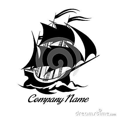 Sail boat logo icon Vector Illustration