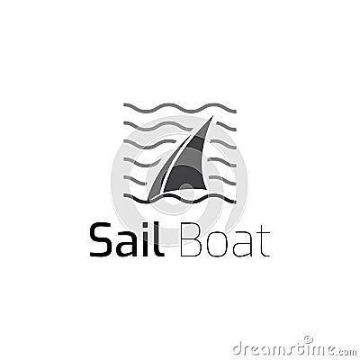 Sail Boat logo icon template. Vector illustration. Modern design Vector Illustration
