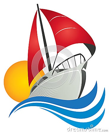 Sail Boat Logo Vector Illustration