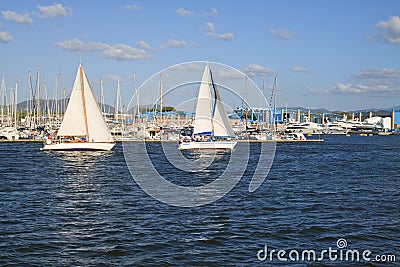 Sail Boats Stock Photo