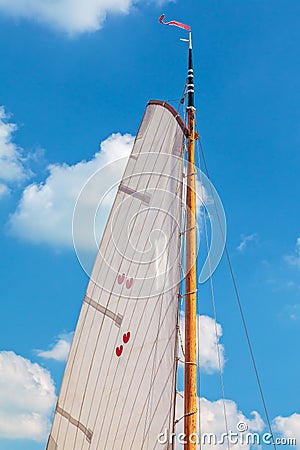Sail with the Dutch provincial symbol of Frisia Stock Photo