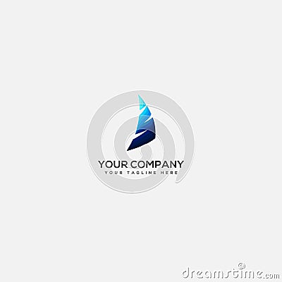 Sail logo design, sailing with letter S logo Vector Illustration
