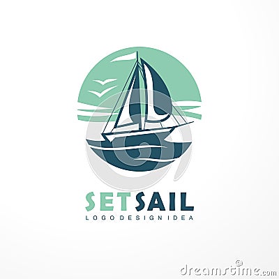 Sail logo design Vector Illustration