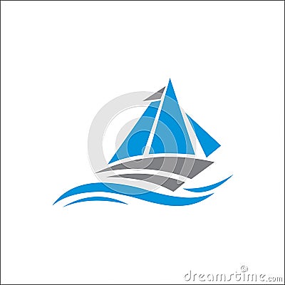 Sail logo, sail illustration, icon logo vector design Vector Illustration