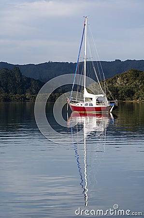 Sail yacht mooring Editorial Stock Photo
