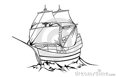 Sailboat Vector Illustration