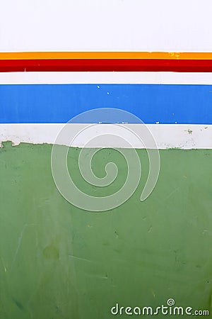 Sailboat boat antifouling and side color lines Stock Photo