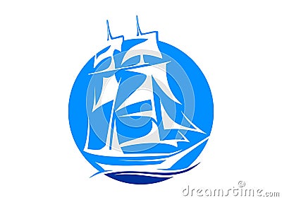 Sailboat club Vector Illustration