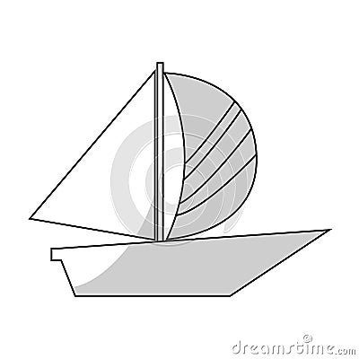 Sailboat icon image Vector Illustration