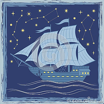 Sailboat Vector Illustration