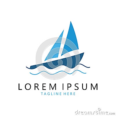 sailboat illustration design vector template Vector Illustration