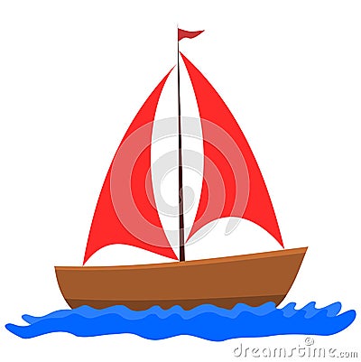 Sailboat - Illustration Stock Photo