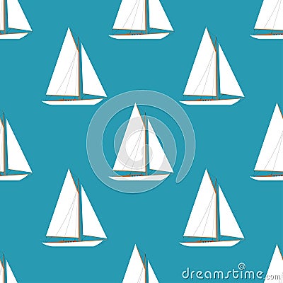 Sailboat pattern Vector Illustration