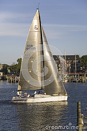 Sailboat race at Yacht Club in Annapolis Editorial Stock Photo