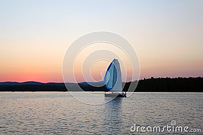Sailboats floating in the clouds. Stock Photo