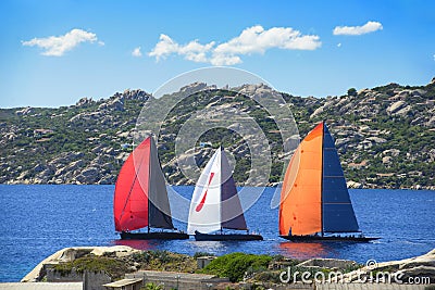 Sailboats Racing Stock Photo