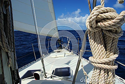 Sailing, Caribbean Stock Photo