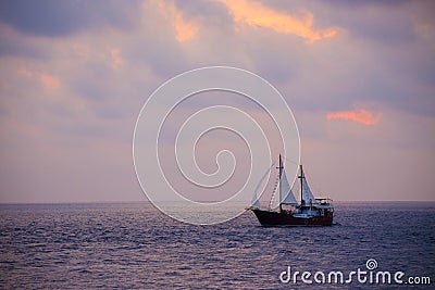 Sailing in the Andaman Sea Stock Photo