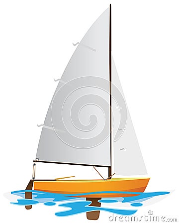 Sailing boat Vector Illustration