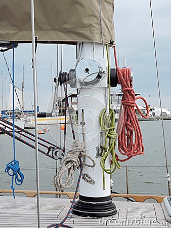 Sailing boat details Stock Photo