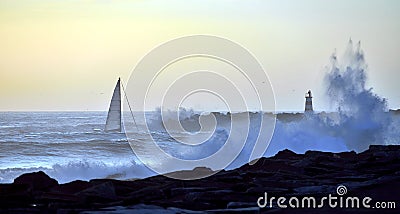 Stormy weather. Portugal. Stock Photo