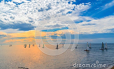 Sailing boats at Frankston, Australia Editorial Stock Photo