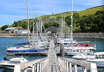 Sailing boats moored in yacht marina Editorial Stock Photo