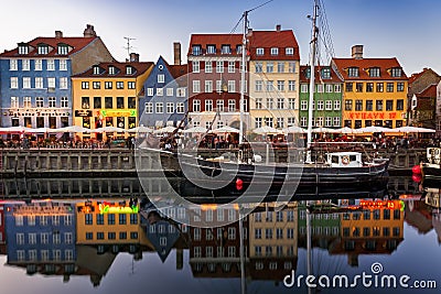 Sailing boats in Nyhavn, Copenhagen Editorial Stock Photo