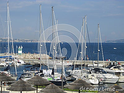 Sailing boats at Oeiras, Portugal Editorial Stock Photo