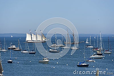 Sailing Boats and Yachts at Rockland, Maine Stock Photo