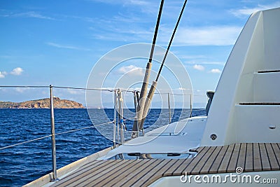 Sailing catamaran Stock Photo
