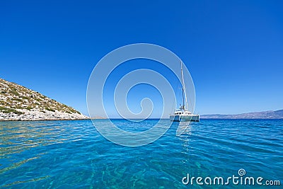 Sailing catamaran Stock Photo