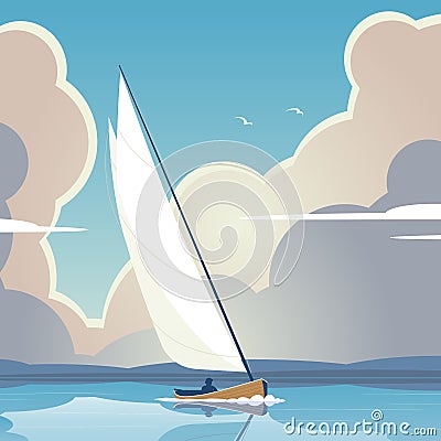 Sailing Vector Illustration