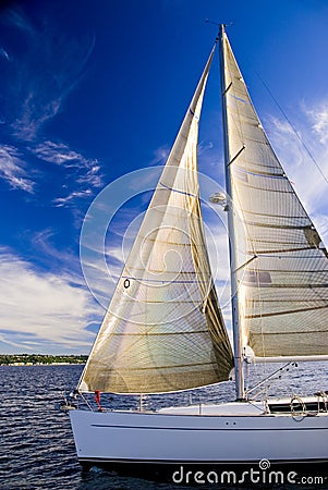 Sailing on Elliott Bay Stock Photo