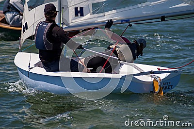 Sailing race at River Orwell, England Editorial Stock Photo