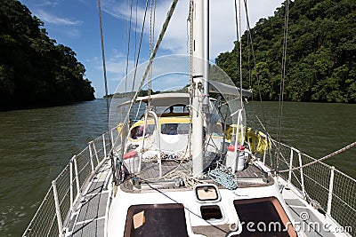 Sailing in Rio Dulce - Guatemala Editorial Stock Photo