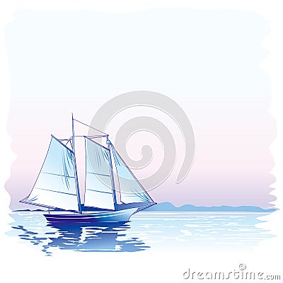 Sailing ship Vector Illustration