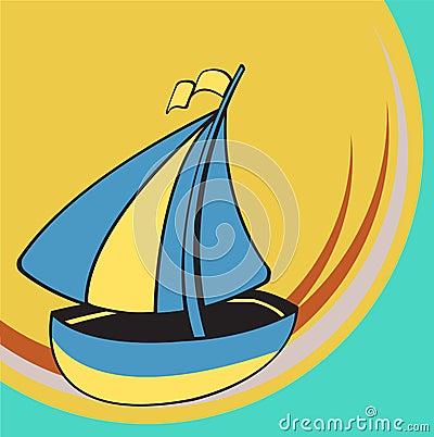 Sailing ship Vector Illustration