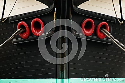 Sailing Ship Abstract With View Of Hull And Keel Stock Photo