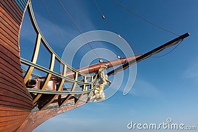 Sailing ship bow and figurehead Stock Photo