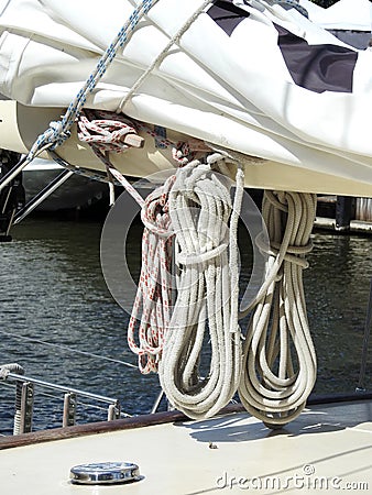 Sailing ship details Stock Photo