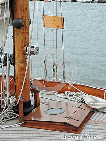 Sailing ship details Stock Photo