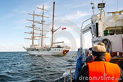 Sailing ship, Le Quy Don Editorial Stock Photo