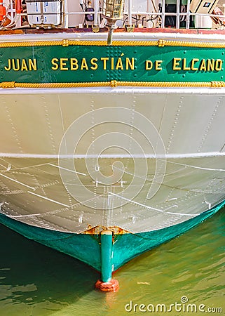 Sailing Ship Naval School Parked at Port Editorial Stock Photo