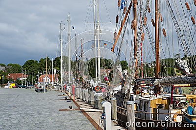 Sailing ships in Eckernfoerde Stock Photo