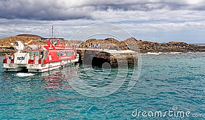 Sailing trip to Lobos island - Fuerteventura, Canary Islands, Spain Editorial Stock Photo