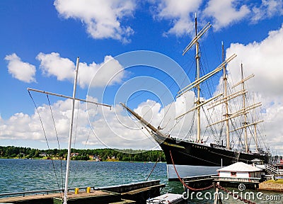 Sailing Vessel Pommern, Mariehamn, Aland Stock Photo