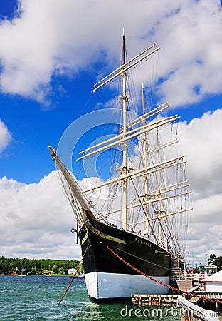 Sailing Vessel Pommern, Mariehamn, Finland Stock Photo